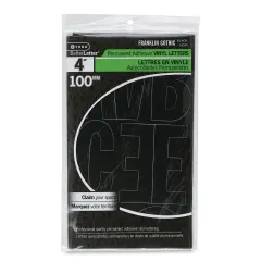 Westcott BetterLetter Self-Adhesive Vinyl Letters &ndash; 4&rdquo; Permanent Letters, Franklin Gothic, Black