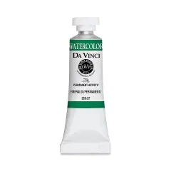Da Vinci Artists' Permanent Watercolor - Emerald (Permanent), 15 ml tube