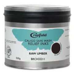 Cranfield Caligo Safe Wash Relief Ink - Raw Umber (Hue), 500 g