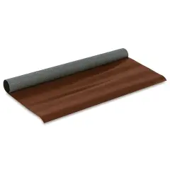 Lineco Leather Book Cloth - 17" x 19", Gloss Brown, Rolled Sheet