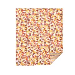 Cordelia Watercolor Leaves 100% Cotton Quilted Accent Throw Blanket 48" x 60"