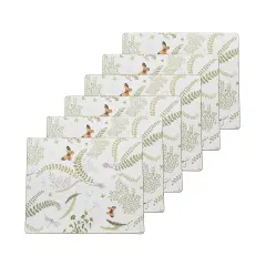 Genevieve Floral Hardboard Placemats Set of 6, 13" x 16"
