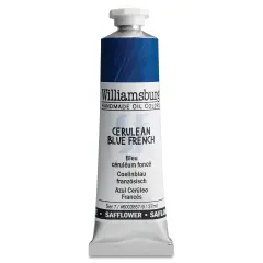Williamsburg Handmade Safflower Oil Color - Cerulean Blue French, 37 ml tube