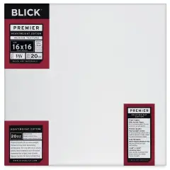 Blick Premier Heavyweight Stretched Cotton Canvas - 16" x 16", 1-3/8" Profile