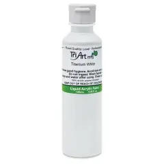 Tri-Art Liquid Artist Acrylics - Titanium White, 120 ml bottle