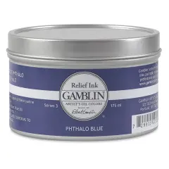 Gamblin Artist's Colors Relief Ink - Phthalo Blue, 175 ml