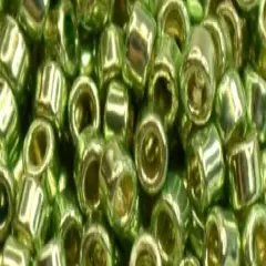 Toho Aiko Cylinder Seed Bead - TB-0560PF - Galvanized Lime PermaFinish
