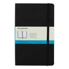 Moleskine Classic Hardcover Notebook - Black, Dotted, 8-1/4" x 5"