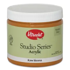 Utrecht Studio Series Acrylic Paint - Raw Sienna, Pint