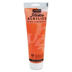 Pebeo High Viscosity Acrylics - Dark Cadmium Yellow Hue, 250 ml, Tube