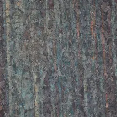 Belagio Cork Fabric, 18" x 15", Wood Grain Print, Blue Multi