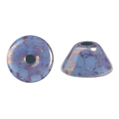 Konos Par Puca&reg; Czech glass bead, Frost Blue Lagoon Bronze, 10 grams