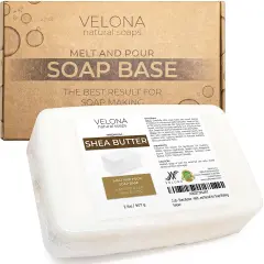 2 LB - Shea Butter - Melt and Pour Soap Base by Velona | SLS/SLES Free | Natural Bars for The Best Result for Soap-Making