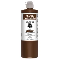 Da Vinci Fluid Acrylics - Burnt Umber, 16 oz bottle