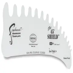Artool Freehand Essential Seven Airbrush Template - FH-4, 45 Degree Shield