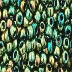 Toho 8/0 Round Japanese Seed Bead, TR8-507, High Metallic Teal Green Iris