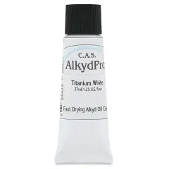 CAS AlkydPro Fast-Drying Alkyd Oil Color - Titanium White, 37 ml tube