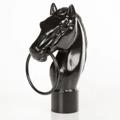 Weaver Leather Horse Hitching Post, Rustic Functional and Decorative Horse Head in Black Cast Iron