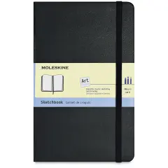 Moleskine Sketchbook - Black, , Large, 8-1/4" x 5"