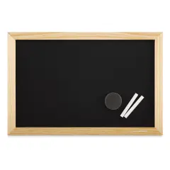 MasterVision Pine Wood Frame Chalkboard - 12" x 18"