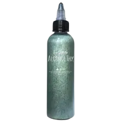 Premium Alcohol Ink | Metallic and Vibrant | High Saturated Unique Colors | For Tumblers, Coasters, Resin Dye, Alcohol Ink Paper, Yupo, Resin Petri Dish | 4 oz by volume | by Ezgi Sertcetin Metallic freshazurre