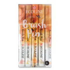 Royal Talens Ecoline Brush Marker Set - Beige/Pink Hues, Set of 5