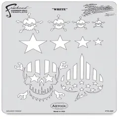Iwata Artool Freehand Template - Patriotica White