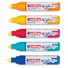 Edding Acrylic Paint Markers - Abstract Colors, Set of 5, Broad