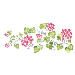 Large Geranium Flower Wall Stencil | 2959 by Designer Stencils | Floral Stencils | Reusable Art Craft Stencils for Painting on Walls, Canvas, Wood | Reusable Plastic Paint Stencil for Home Makeover | Easy to Use & Clean Art Stencil