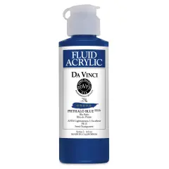 Da Vinci Fluid Acrylics - Phthalo Blue, 4 oz bottle