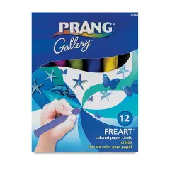 Prang Freart Large Drawing Chalk - Assorted Colors, Set of 12