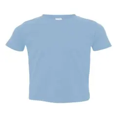 Rabbit Skins&reg; Crewneck Short Sleeve Toddler Fine Jersey Tee Light Blue