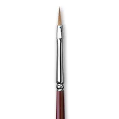 Da Vinci Kolinsky Red Oil Sable Brush - Filbert, Long Handle, Size 1