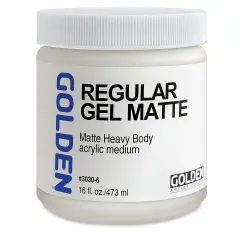 Golden Regular Acrylic Gel Medium - Matte, 16 oz jar