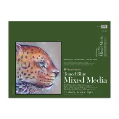 Strathmore 400 Series Toned Mixed Media Pad - Blue, 18" x 24"