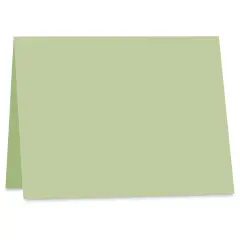 Arturo Folded Card - 5" x 3-1/4", Celadon, Small Reply, Package of 100