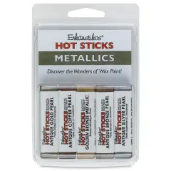 Enkaustikos Hot Sticks Encaustic Paints - Set of 5, Metallic Colors, 13 ml sticks