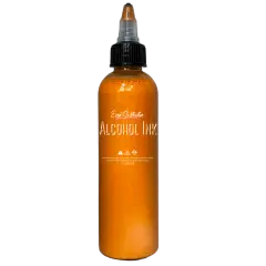 Premium Alcohol Ink | Metallic and Vibrant | High Saturated Unique Colors | For Tumblers, Coasters, Resin Dye, Alcohol Ink Paper, Yupo, Resin Petri Dish | 4 oz by volume | by Ezgi Sertcetin Metallic orange