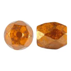 Baros Par Puca&reg; Czech glass bead, Frost Tangerine Bronze, 10 grams