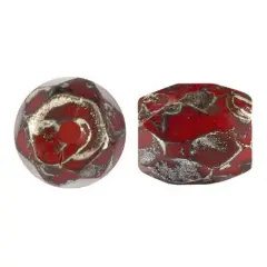 Baros Par Puca&reg; Czech glass bead, Frost Cherry New Picasso, 10 grams