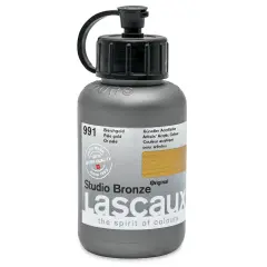 Lascaux Studio Bronze Acrylics - Pale Gold, 85 ml bottle