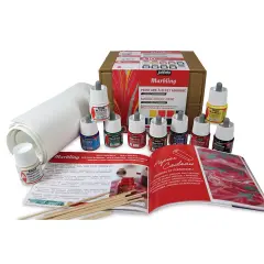 Pebeo Marbling Paint Set - Collection Case, Set of 10, Assorted Colors, 45 ml, Bottle