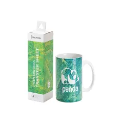 4.5" x 12" Lake Green Sublimation Transfer Sheets - 4 Pack