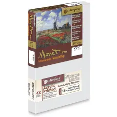 Masterpiece Monet Pro Artfix Linen Canvas - 6" x 12", Acrylic Primed