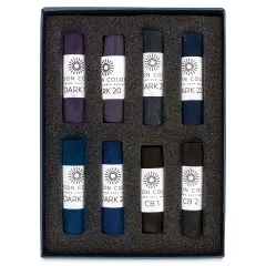 Unison Handmade Pastel Set - Midnight Colors, Set of 8, Full Stick
