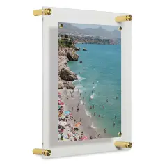 Wexel Art Single Panel Acrylic Display Frame - 12" x 14", Gold Hardware