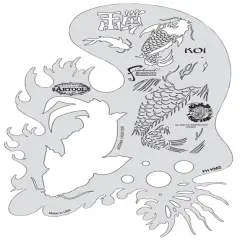 Iwata Artool Freehand Template - Kanji Master Koi Fish