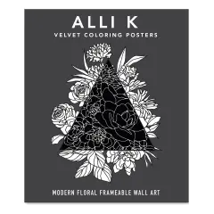 Velvet Coloring Posters: Modern Floral Frameable Wall Art