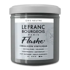 Lefranc & Bourgeois Flashe Vinyl Paint - Neutral Gray, 125 ml jar