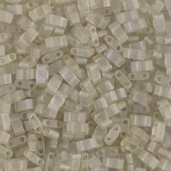 Miyuki Half Tila Bead, HTL-3173, Matte Transparent Oyster Luster
